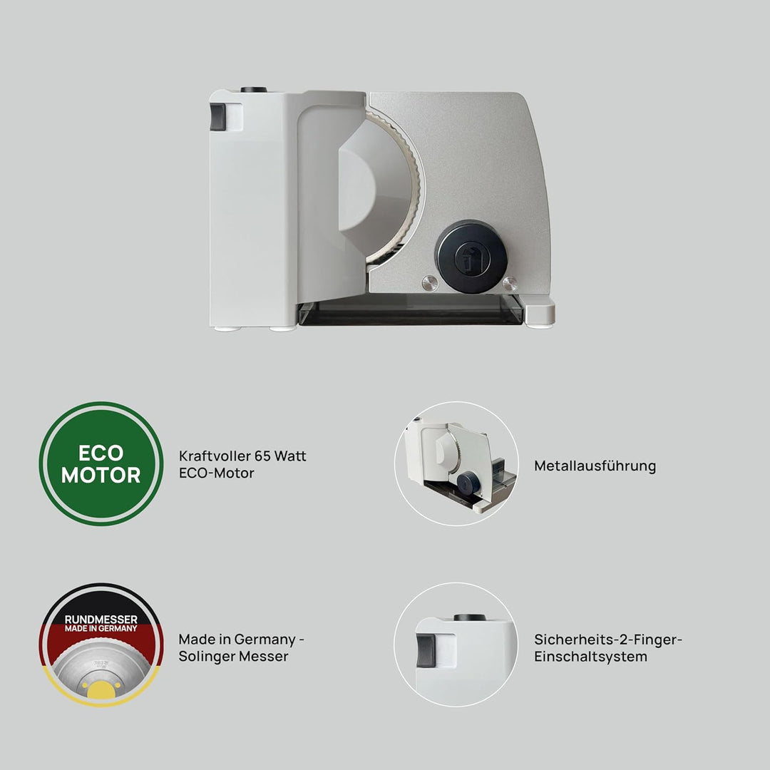 ritter Allesschneider compact 7, elektrische Brotschneidemaschine, Wellenschliffmesser, stufenlos bi