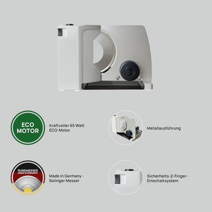 ritter Allesschneider compact 7, elektrische Brotschneidemaschine, Wellenschliffmesser, stufenlos bi