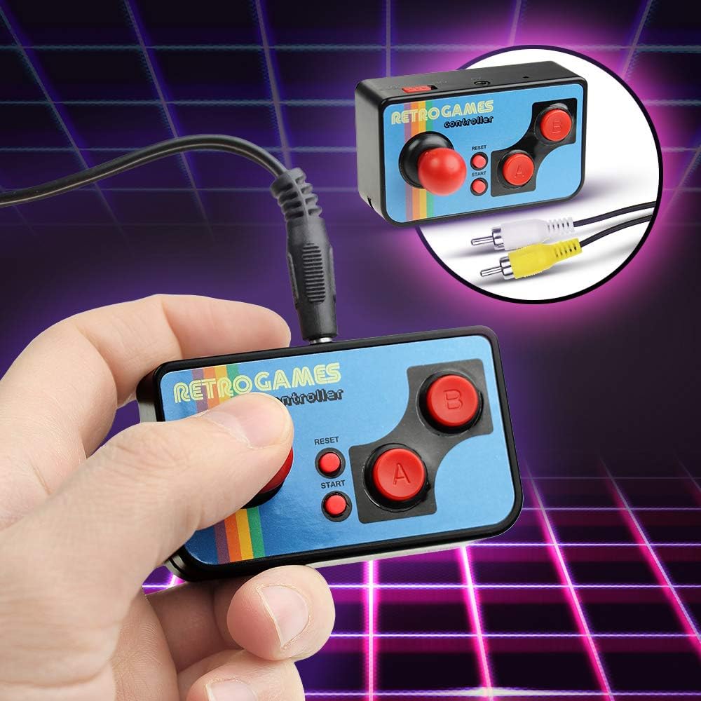 Monsterzeug Mini Spielekonsole, Retro Spiele, kultige Arcade Videospiele für TV, 200 Minispiele, 8 B