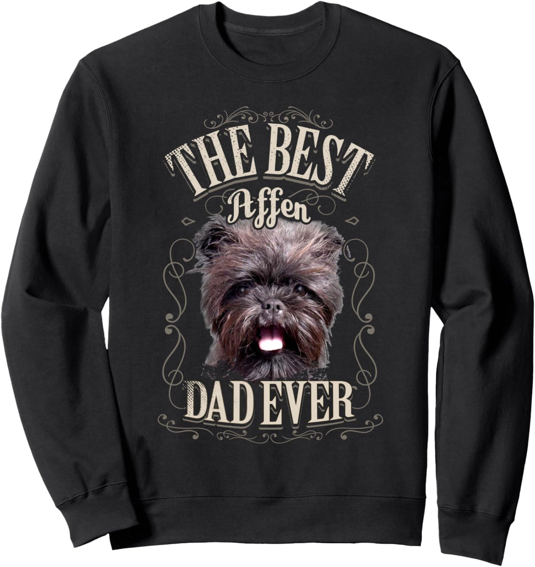 Best Affen Dad Ever Affenpinscher Hund Vintage Geschenk Mann Sweatshirt