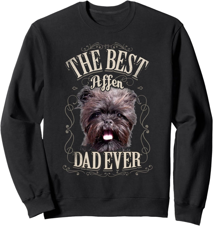 Best Affen Dad Ever Affenpinscher Hund Vintage Geschenk Mann Sweatshirt