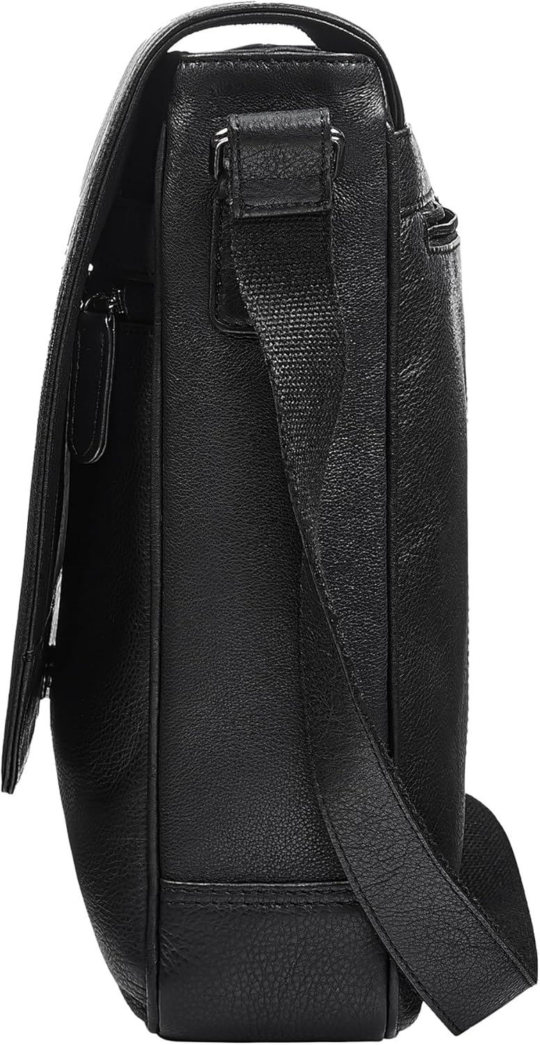 STILORD Ottavio Mittelgrosse Umhängetasche Herren Leder Hochformat Messenger Bag 13,3 Zoll Laptoptas