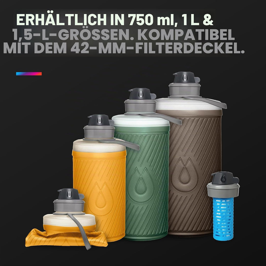 KATADYN HYDRAPAK Bidón flexible FLUX 1.5L gris Mammoth Grey 1,5 l, Mammoth Grey 1,5 l