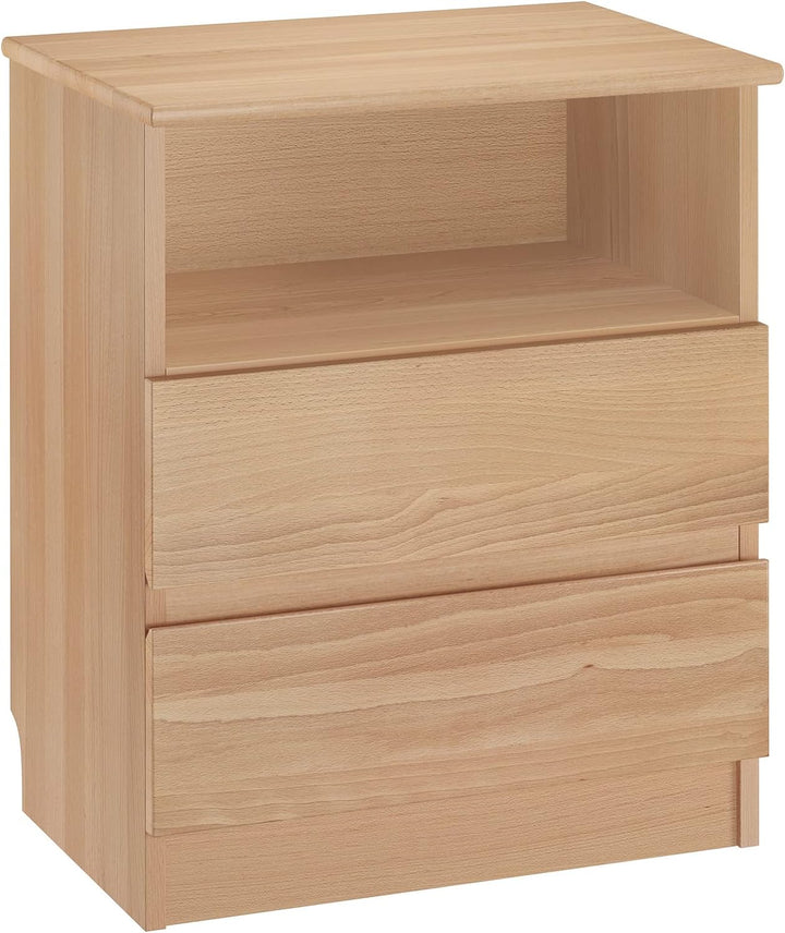 Erst-Holz Nachttisch Schubladenkommode mit Zwei Auszügen Buche 90.20-K45