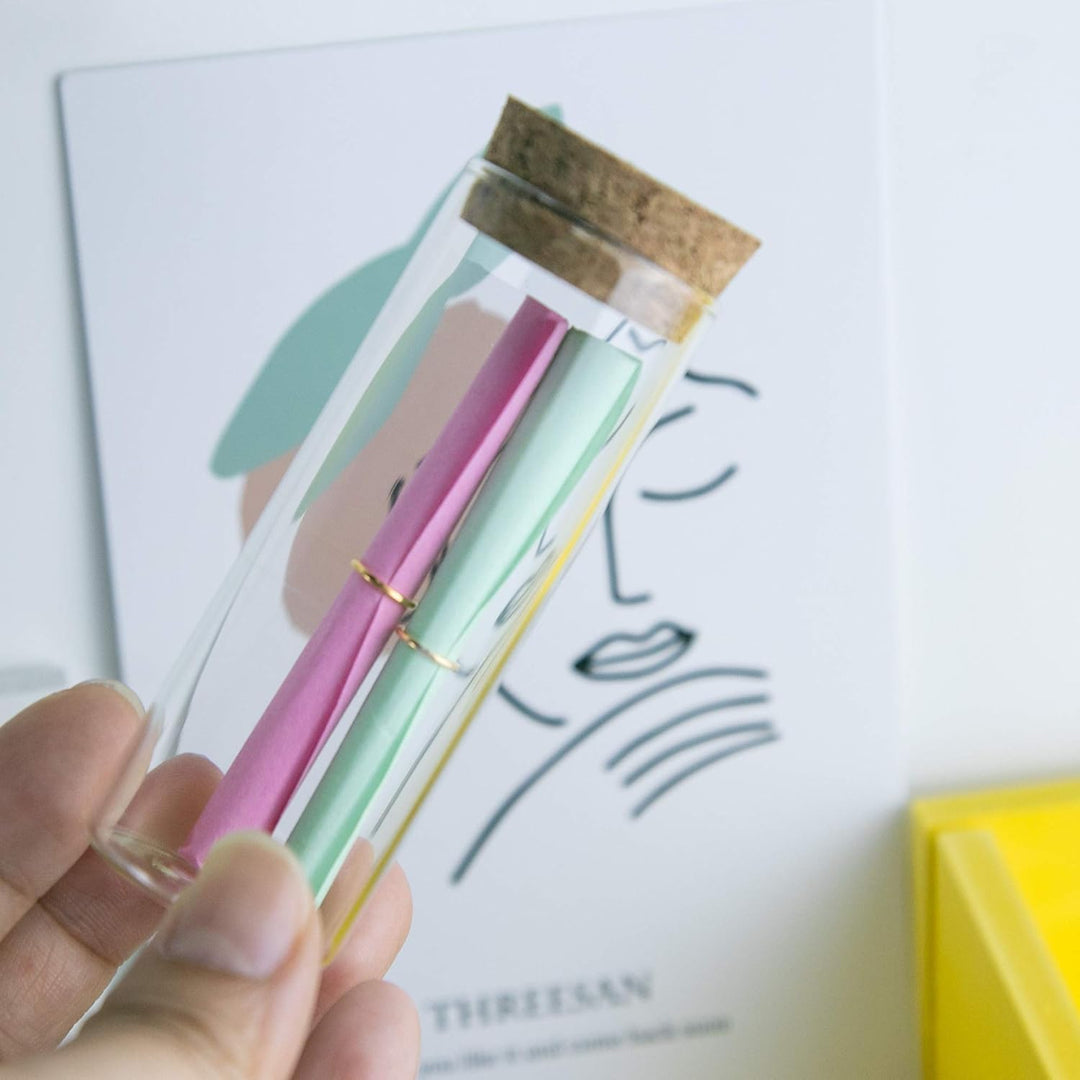 Jarvials 40ml transparente reagenzglas glasflasche mit korken stopfen，geeignet für die lagerung von