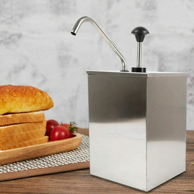 Lightakai - Edelstahl Sauce Dispenser, 4L Ketchup Mayonaise Senf Spender Saucenspender Dosierspender