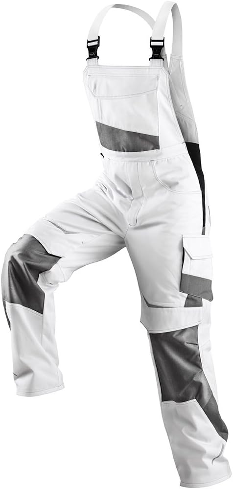 KÜBLER Workwear KÜBLER Pulsschlag Arbeits-Latzhose weiss/anthrazit Weiss/Anthrazit 114, Weiss/Anthra