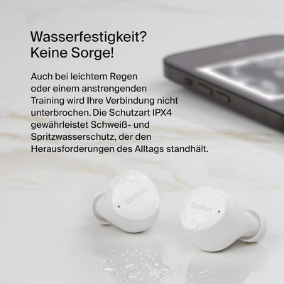 Belkin SoundForm Bolt True Wireless In-Ear-Kopfhörer, kabelloser Kopfhörer mit Mikrofon, Akkulaufzei