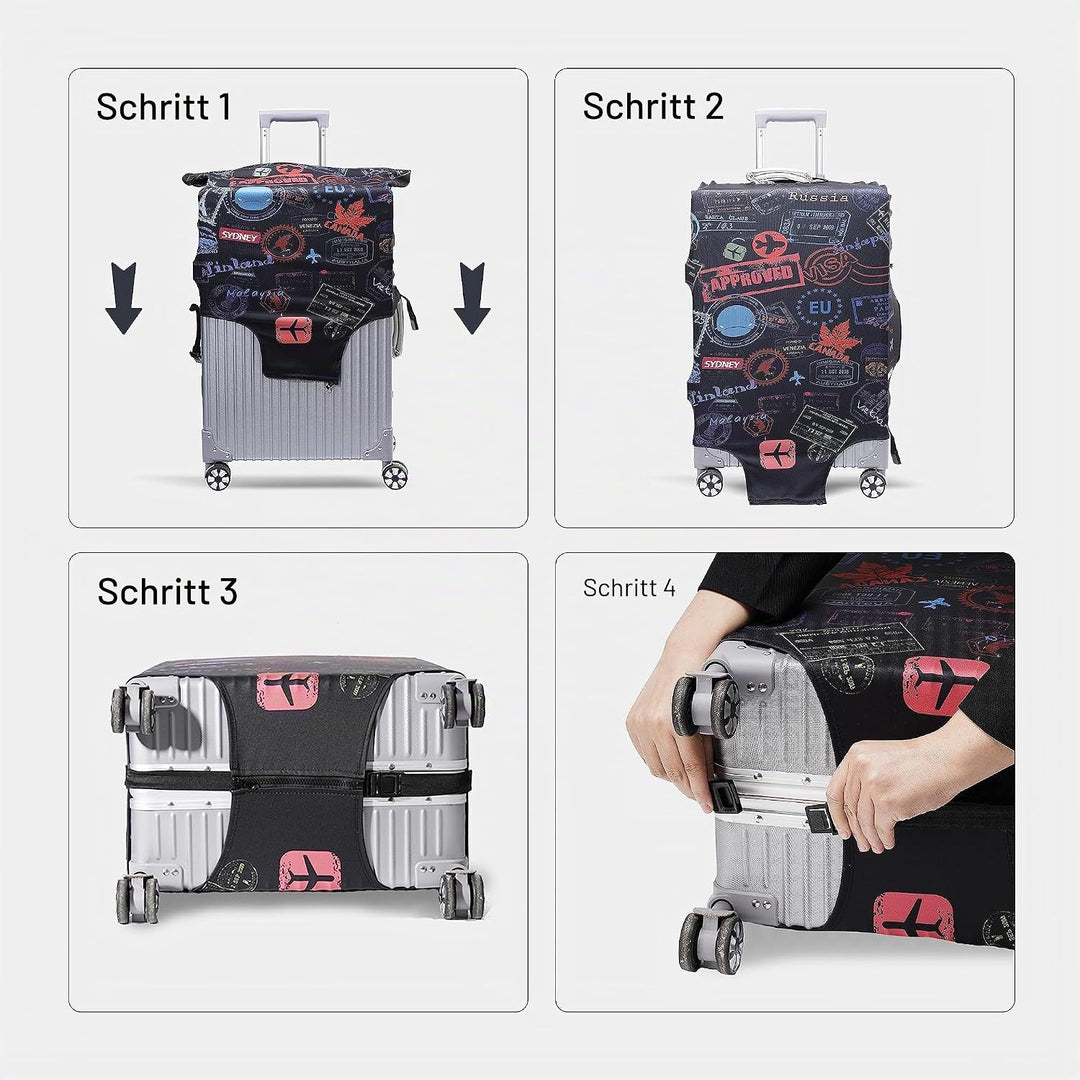OrgaWise Kofferhülle Luggage Cover Gepäck Cover Gepäckabdeckung for Travel Luggage Schutzhülle Koffe
