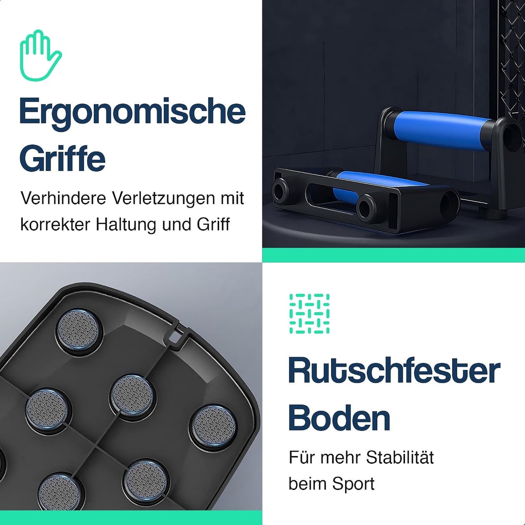 Hulser Liegestütze Brett - 14 in 1 - Faltbares Liegestütz-Brett - Push-up board für Krafttraining -