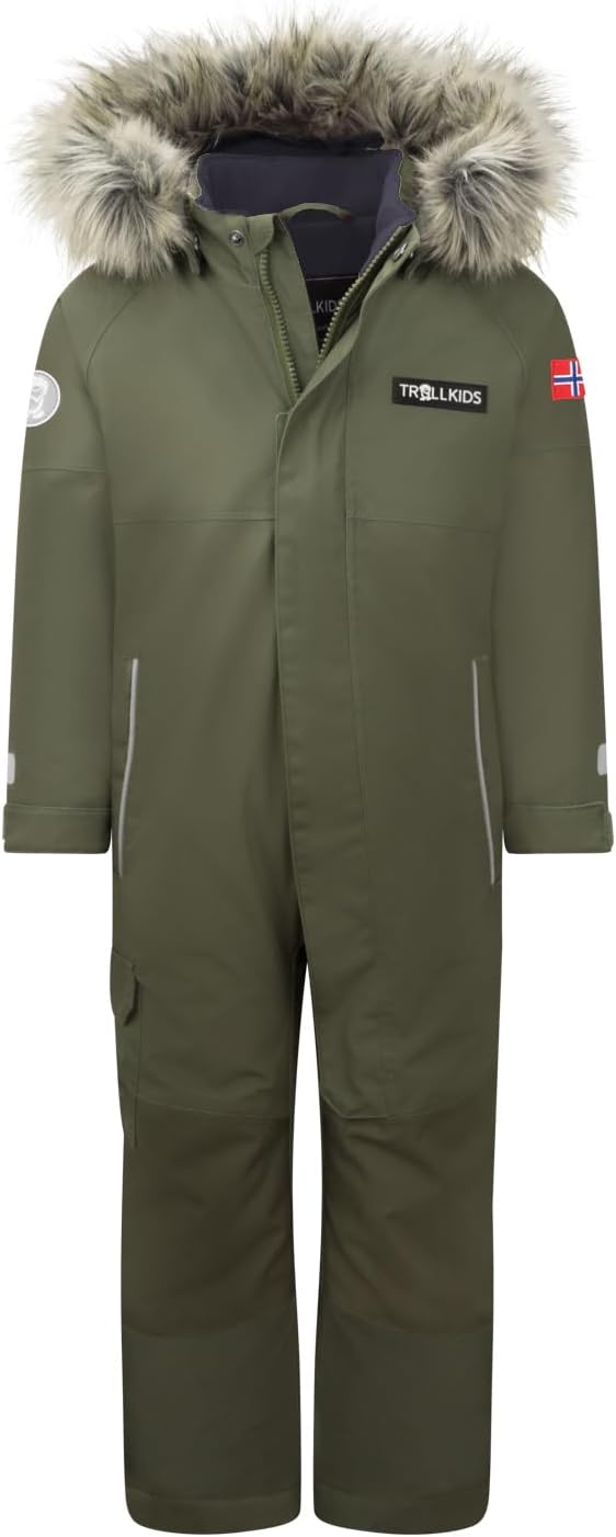 Trollkids Schneeanzug Kirkenes 80 Dunkle Olive/Marine, 80 Dunkle Olive/Marine