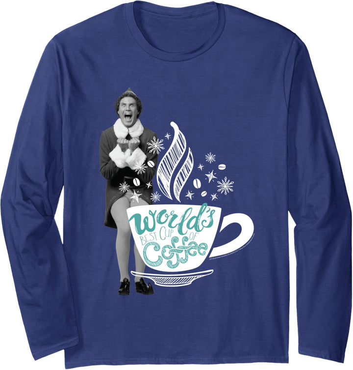 Elf World's Best Cup of Coffee Weihnachten Langarmshirt