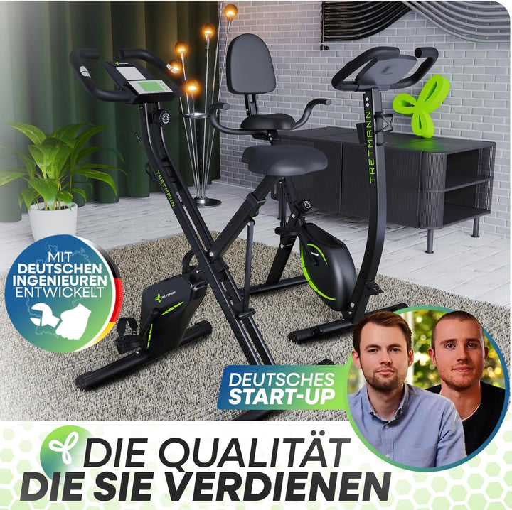 Neu Tretmann Hometrainer fahrrad Klappbar Set-extra bequem & leise- [RelaxFoam] bis 150KG Belastbar
