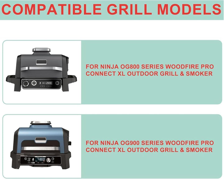 Grillrost Edelstahl für Ninja Woodfire Pro Connect XL Perfekt zum Räuchern Grosser Fleischstücke, Rö