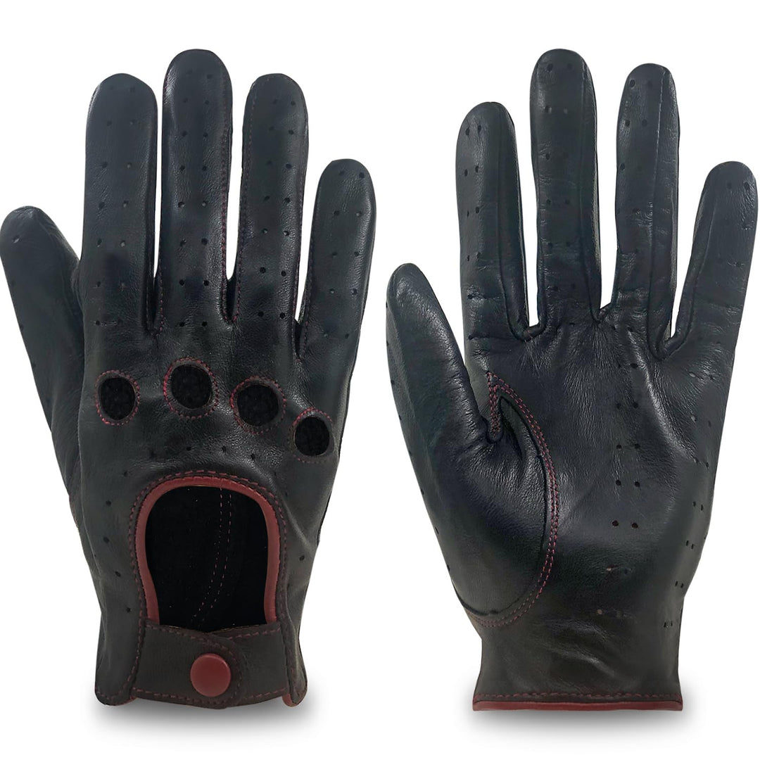 Damen Retro Weiche nd Dünne Ausgezeichnete Lammfell Leder Qualität Touchscreen Fahrhandschuhe Medium