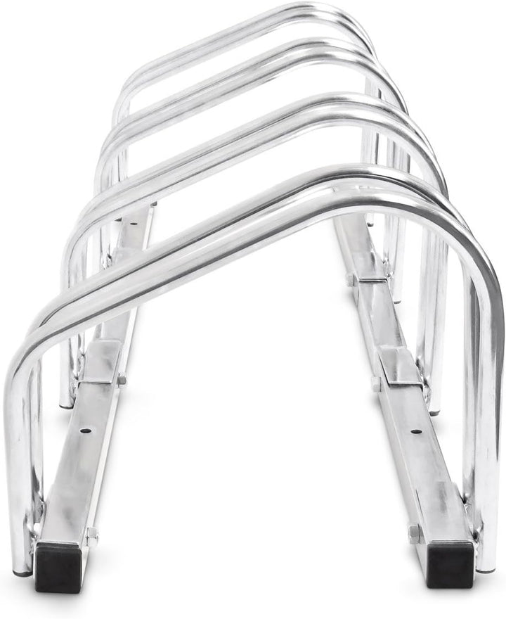 Relaxdays Fahrradständer, Für 4 Fahrräder, Boden- und Wandmontage, Mehrfachständer, HBT: ca. 26 x 10