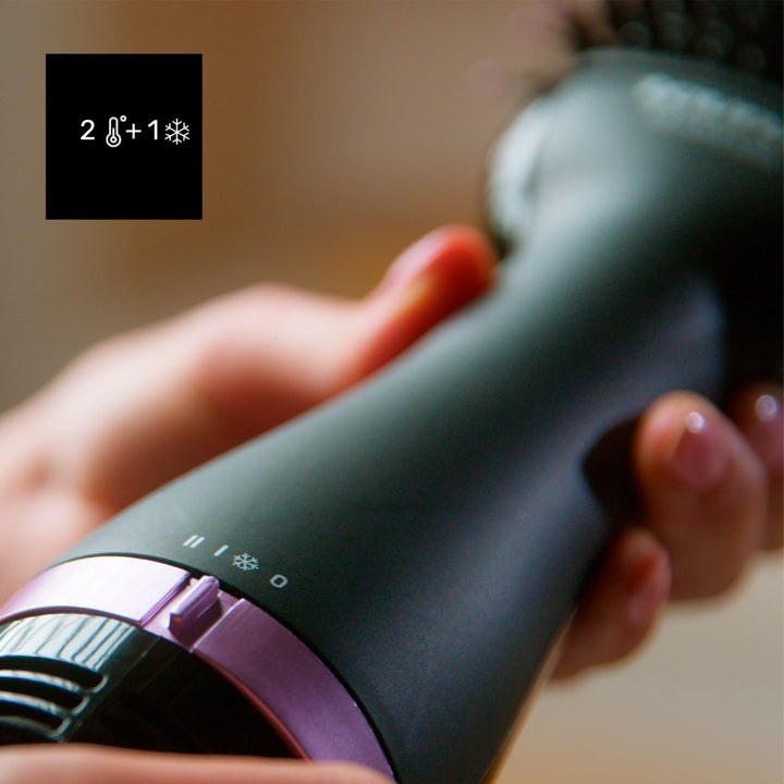 Taurus - Heissluftbürste + 1200W | Volumenstyler | Ionic Anti-Frizz | Keramikbeschichtung | 3 Stufen