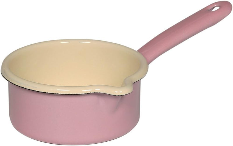 Riess, 0035-006, Stielkasserolle mit grossem Ausguss 12, CLASSIC - BUNT/PASTELL, Farbe Rosa, Durchme