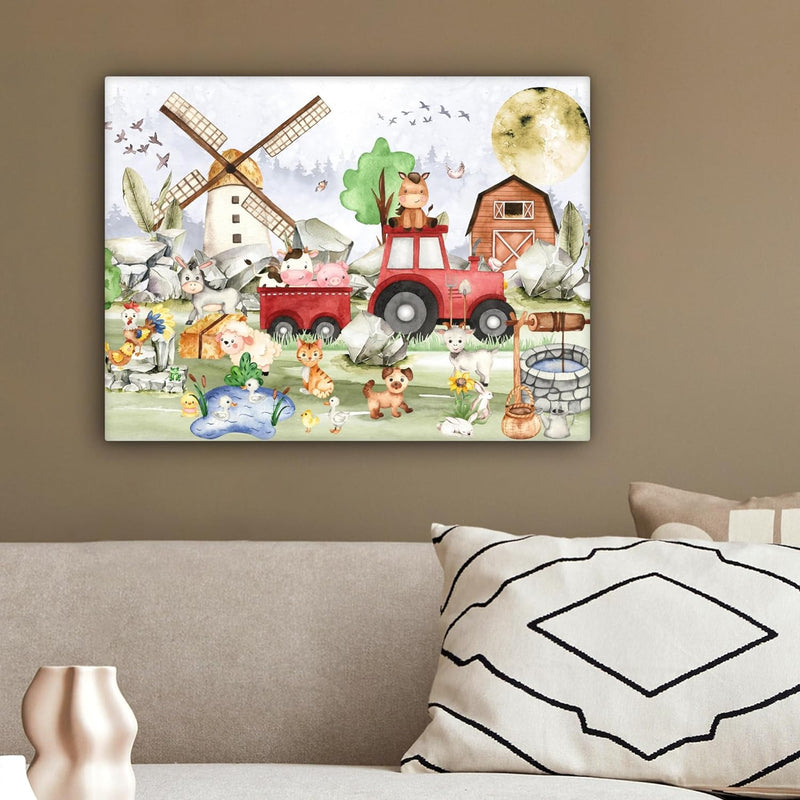 MuchoWow© Leinwand 40x30 cm Deko Schlafzimmer Aesthetic Leinwandbilder Wohnzimmer Gemälde Foto Gesch