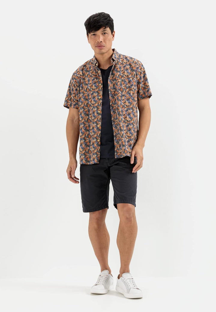 camel active Herren Chinoshorts aus Reiner Baumwolle Shorts 33 Dunkelblau, 33 Dunkelblau