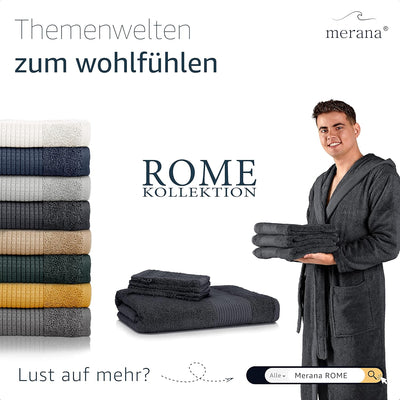 Merana Rome Handtuch Set | saugstark, weich und fusselfrei | Frottier Luxus Qualität | 100% Baumwoll