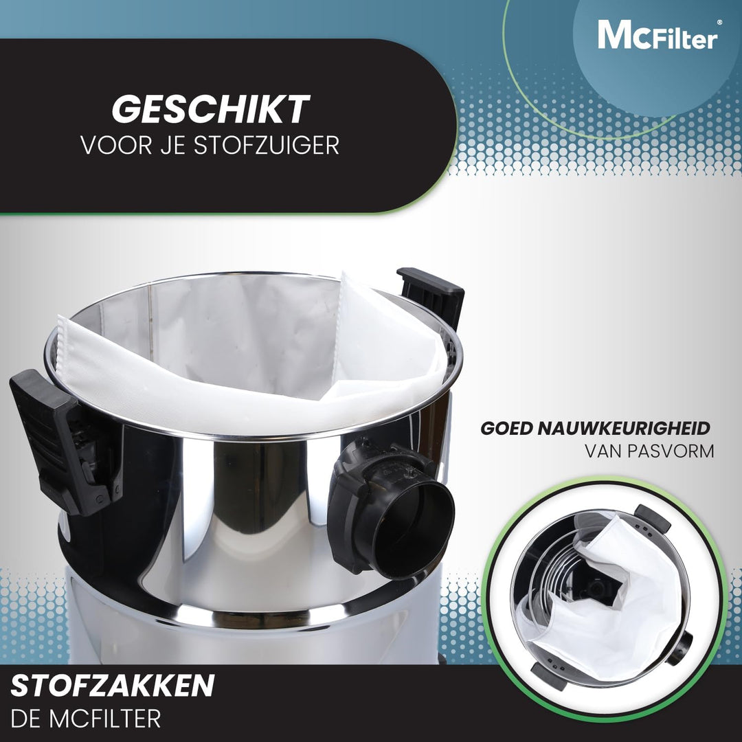 McFilter | 10 Staubsaugerbeutel 20l kompatibel mit ALLEN Einhell Staubsauger, geeignet für Einhell T