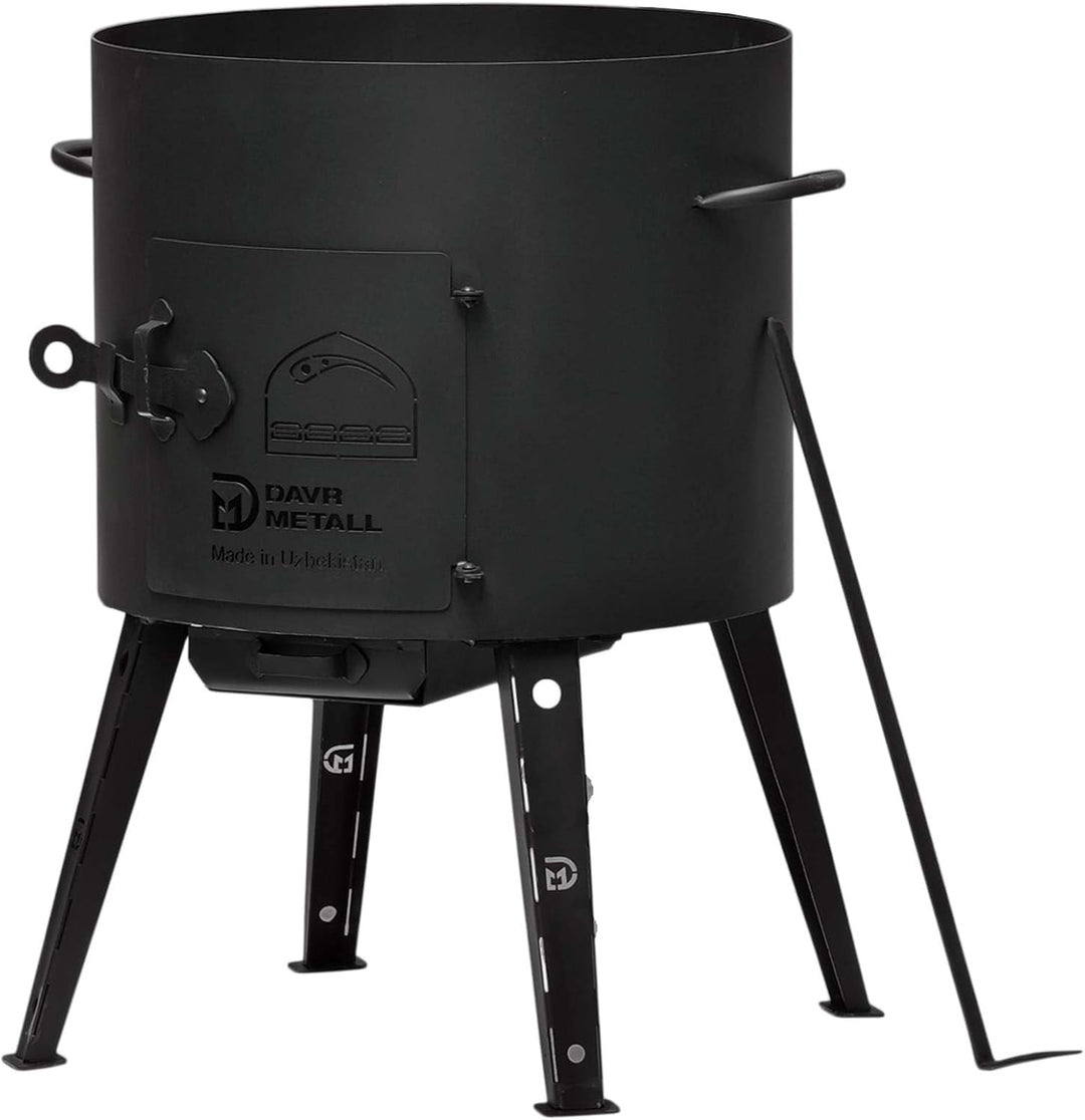 Ø41cm Uchag 2mm stahl Utschak Feuerstelle Utschag Campingofen 12L Kazan WOK Kasan (Runder boden) Fel