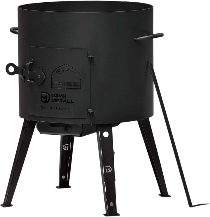 Ø41cm Uchag 2mm stahl Utschak Feuerstelle Utschag Campingofen 12L Kazan WOK Kasan (Runder boden) Fel
