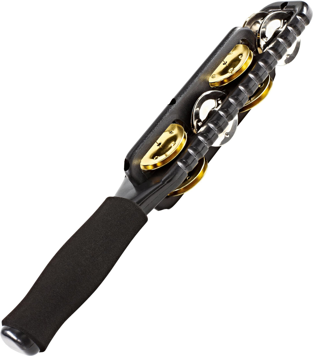 Meinl Percussion MJS1BK Multi-Jingle Stick mit Stahl- und Messingschellen, schwarz