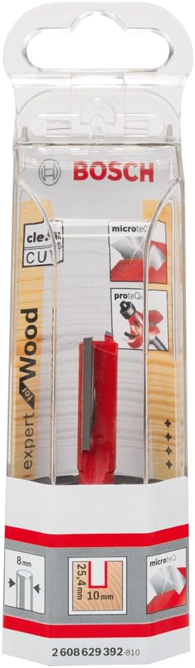 Bosch Accessories Professional Nutfräser (für Holz, Schaft 8mm, Ø8mm, Arbeitslänge 31,8mm, Gesamtlän