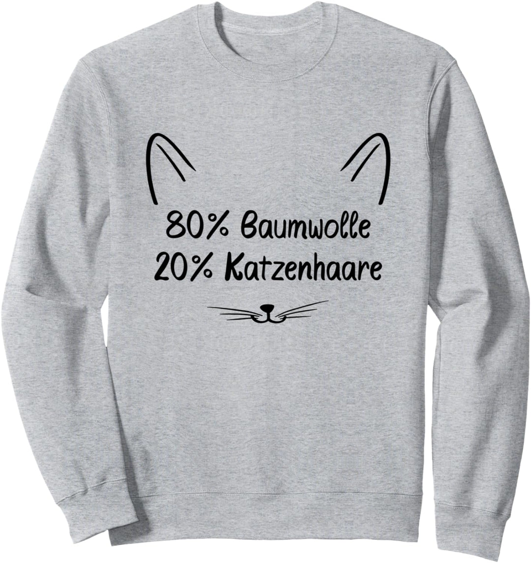 Katzen Pulli 80% Baumwolle 20% Katzenhaare Sweatshirt