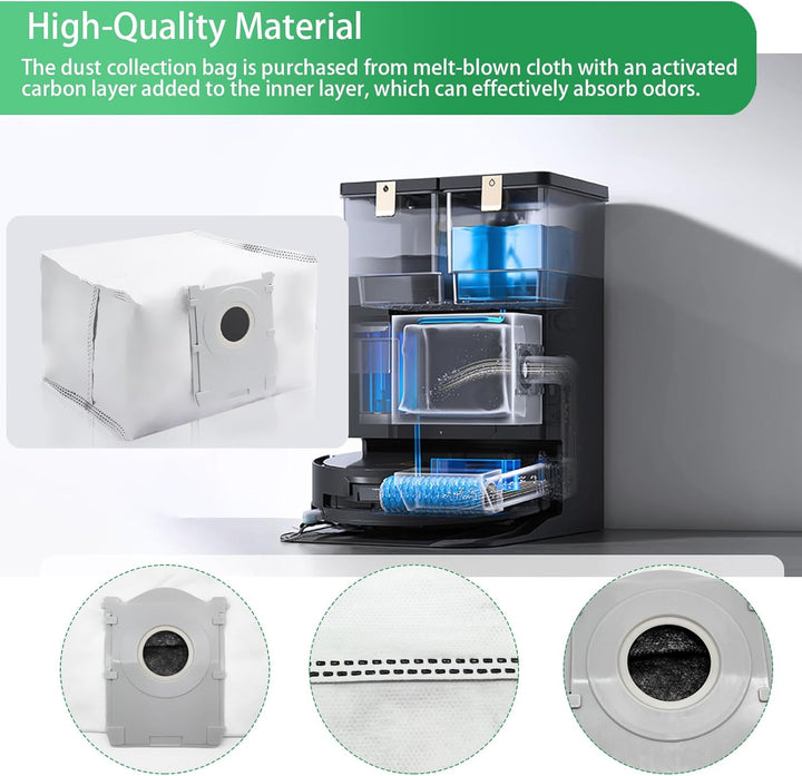Zubehör Set für ECOVACS DEEBOT T80 Omni/ X8 Pro Omni / X8 Omni Staubsauger Ersatzteil, 2 Hauptbürste