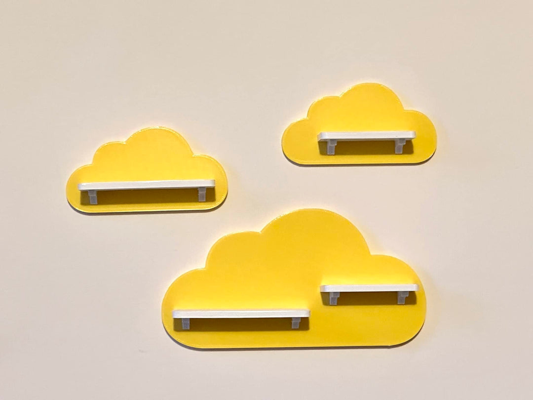 3er Wolken-Set passend/Kompatibel für die Toniebox Toniefiguren (Gelb), Gelb