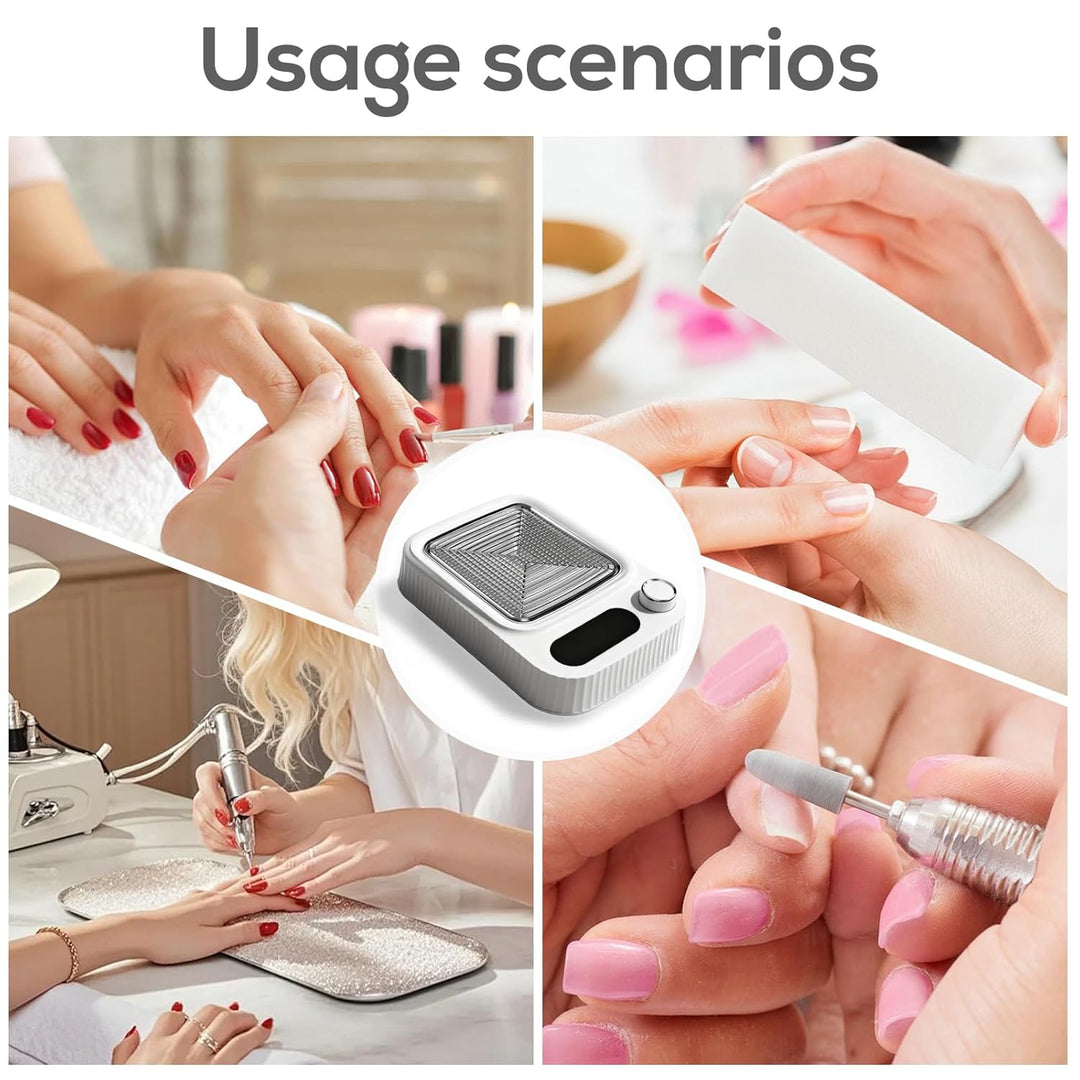Nagelstaubsauger mit Filter 80W, Leistungsstarke Staubabsaugung für Nägel, Professioneller Nagel Sta
