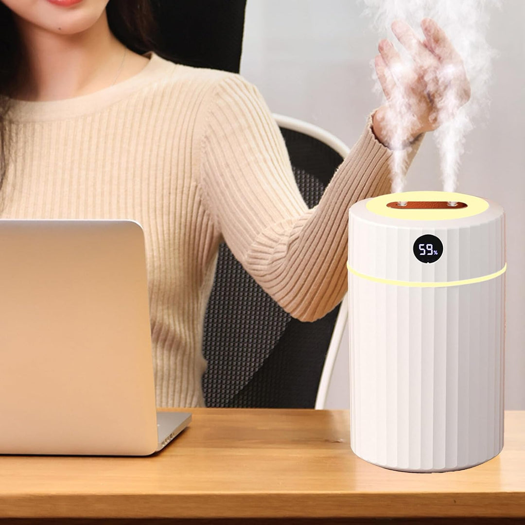 Humidifier, 360° Rotating Nozzle Cool Mist Humidifier, Mini-Luftbefeuchter mit 2 einstellbaren Nebel