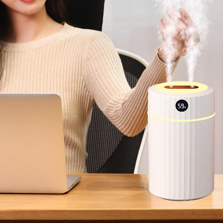 Humidifier, 360° Rotating Nozzle Cool Mist Humidifier, Mini-Luftbefeuchter mit 2 einstellbaren Nebel