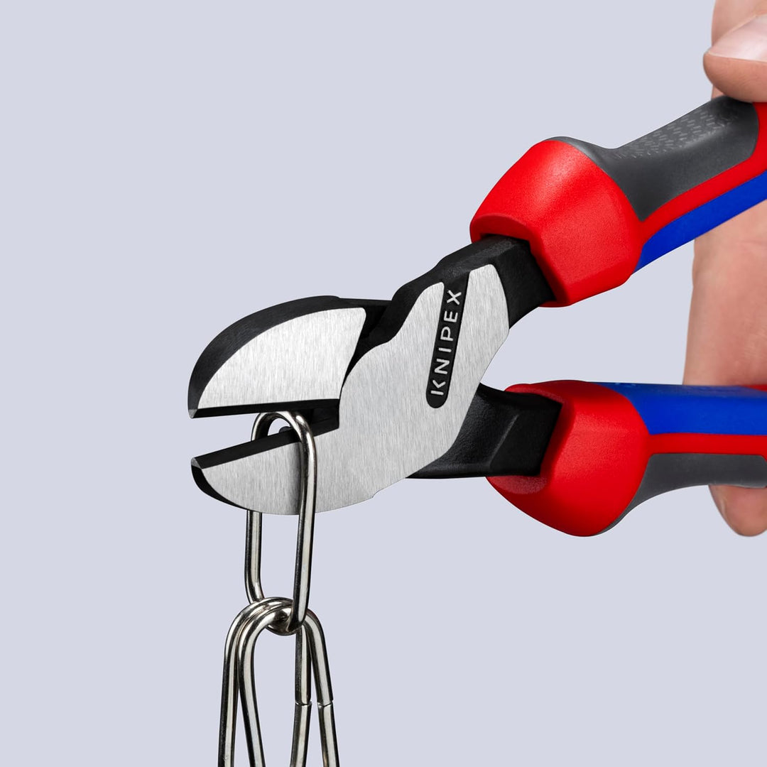 Knipex Kraft-Seitenschneider schwarz atramentiert, mit Mehrkomponenten-Hüllen 250 mm 74 02 250 atram