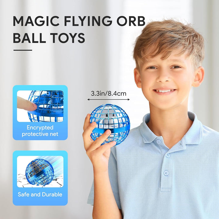 Airabc Fliegender Ball,Magic Flying Orb Ball,Hand Controlled Hover Ball Schwebender Ball mit LED Lic