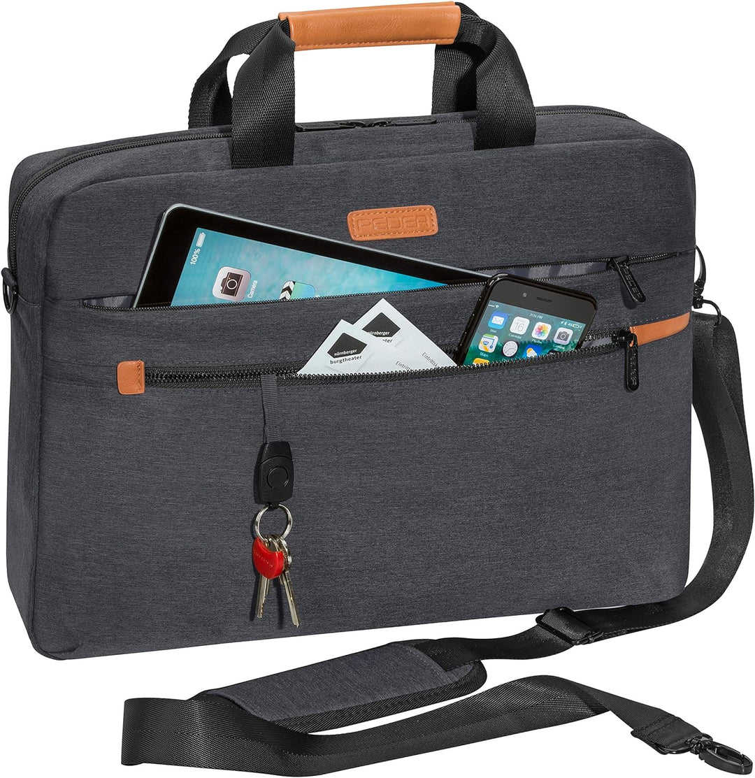 PEDEA Laptoptasche "Elegance Pro" Notebook-Tasche bis 17,3 Zoll (43,9 cm) Umhängetasche mit Schulter