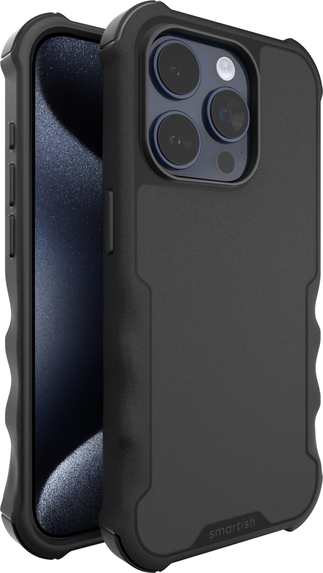 smartish GZ23MX-BLACK - Handyhülle Schwarze Krawatte Affäre iPhone 15 Pro, Schwarze Krawatte Affäre