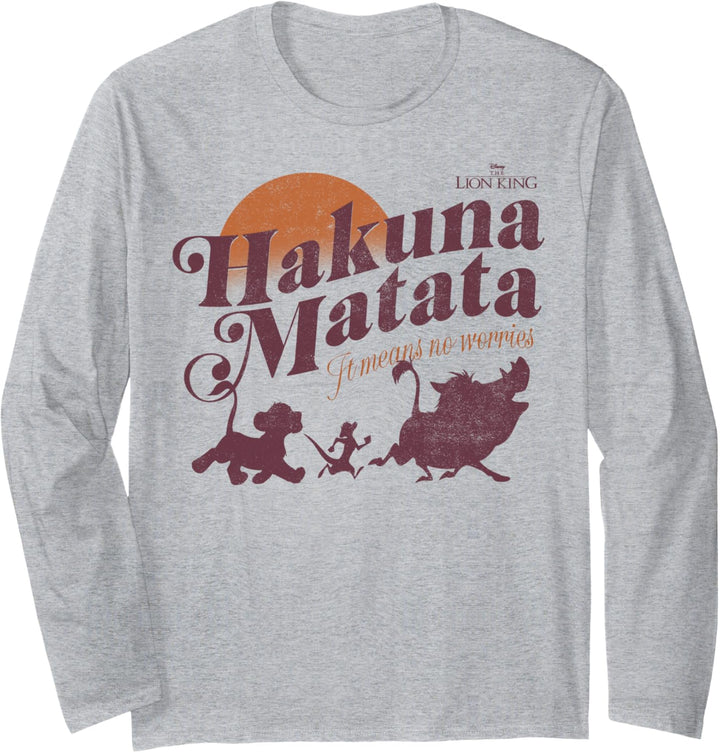 Disney The Lion King Hakuna Matata It Means No Worries C1 Langarmshirt