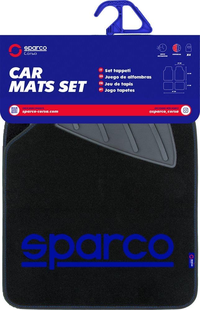 Autoteppiche Sparco schwarz/blau