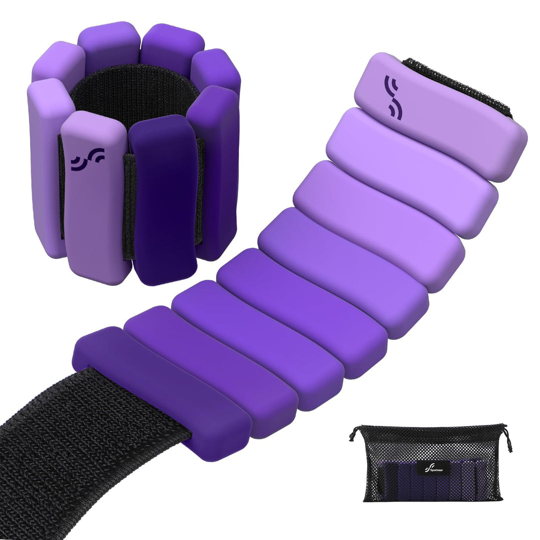 Sportneer tragbare Gewichtsmanschetten – 2er-Set (Jeweils 1 kg) für Damen und Herren, modisches knöc