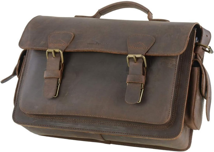 Ruitertassen Fototasche Leder gross Kameratasche Ranger braun Umhängetasche Classic aus starkem robu