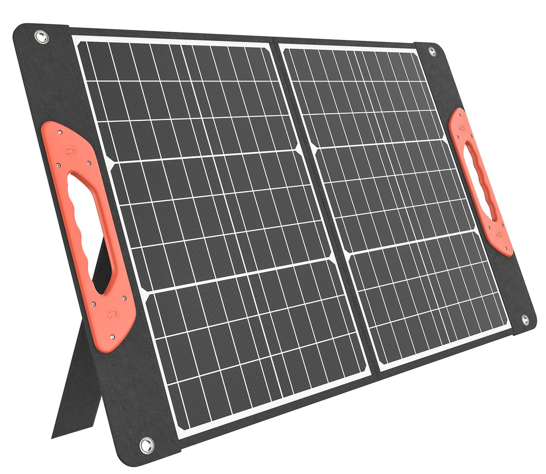 Rosaking 60W Faltbar Solarpanel,Tragbar Solar Ladegerät mit USB C+A +DC,Monokristallin ETFE Solarpan