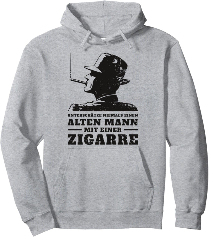 Unterschätz niemals einen alten Mann Zigarre Papa Vatertag Pullover Hoodie