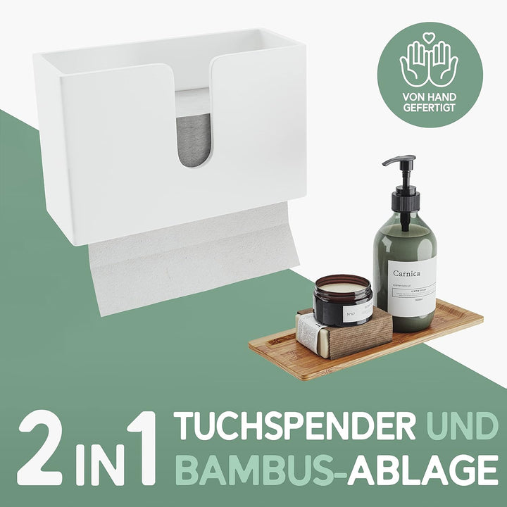 Nature Supplies Papierhandtuchspender aus Holz - Papierhandtuchhalter Mit Wandhalterung oder bei Tis