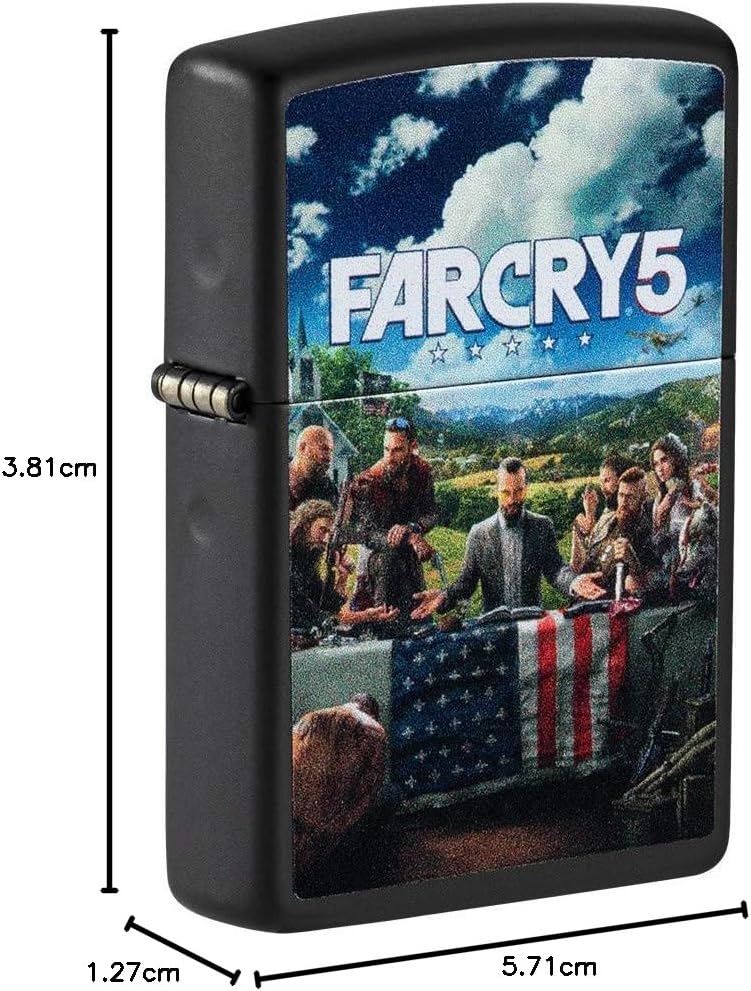ZIPPO 49244 – Sturmfeuerzeug, Far Cry ® 5, Color Image, Black Matte, nachfüllbar, in hochwertiger Ge