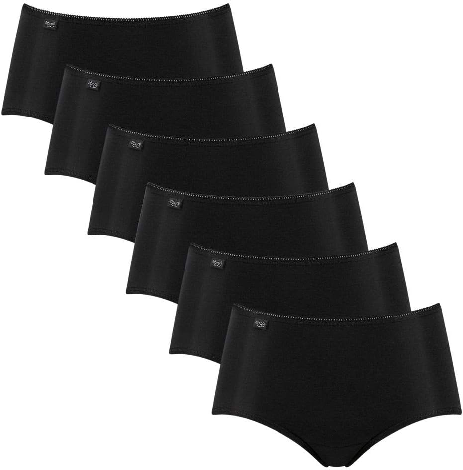 Sloggi Damen Slip (3er Pack) 38 6x Schwarz (Black 04), 38 6x Schwarz (Black 04)