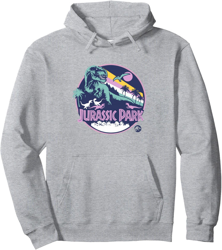 Jurassic Park T-Rex Breakout Logo V2 Pullover Hoodie